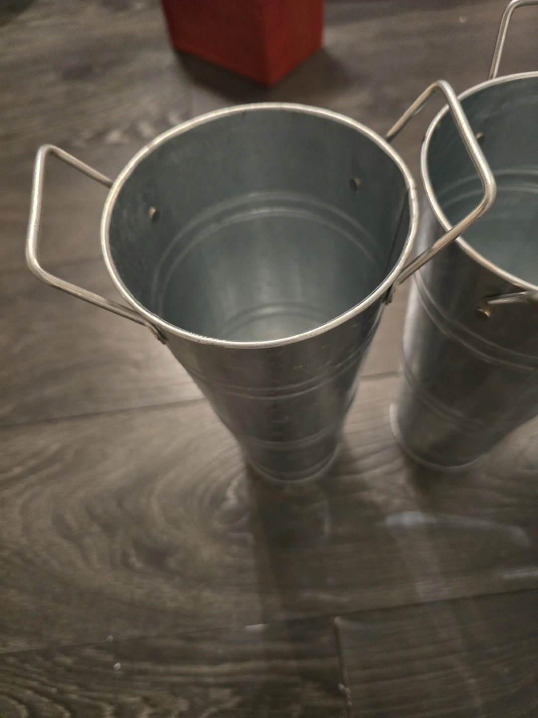 Set of 3 Metal Buckets with Handles - photo 2
