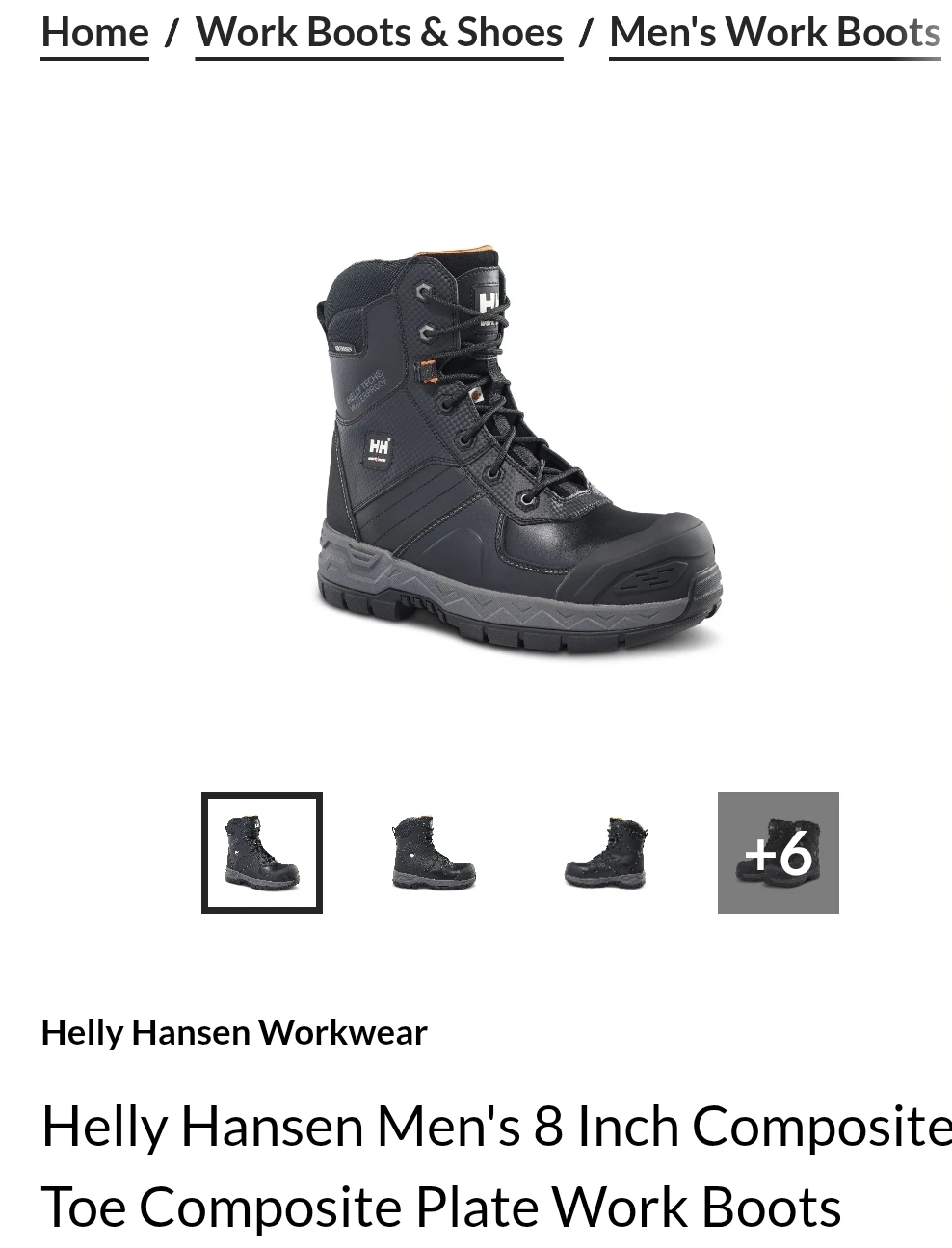 Helly Hansen Men's 8 Inch Work Boots