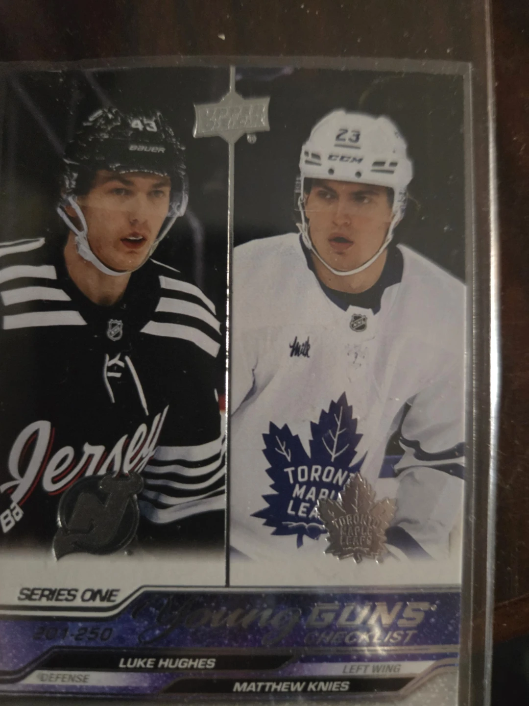 2023-24 Upper Deck Young Guns  Luke Hughes Matthew Knies