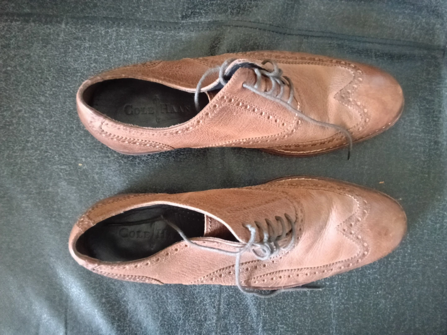 Cole Haan Brown Leather Wingtip Oxford Shoes