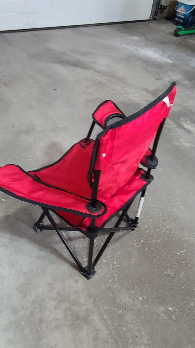 Red Folding Camping Chair with Cup Holder - photo 2