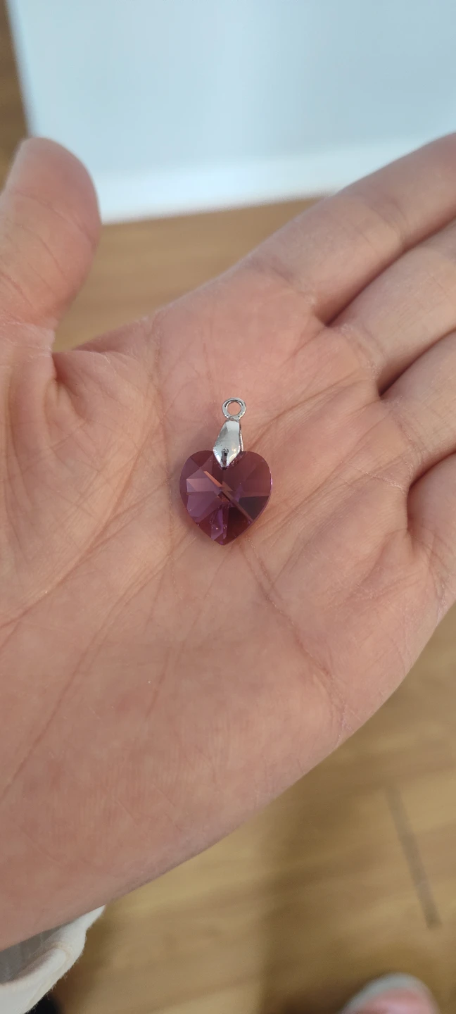 Heart Shaped Crystal Pendant Charm