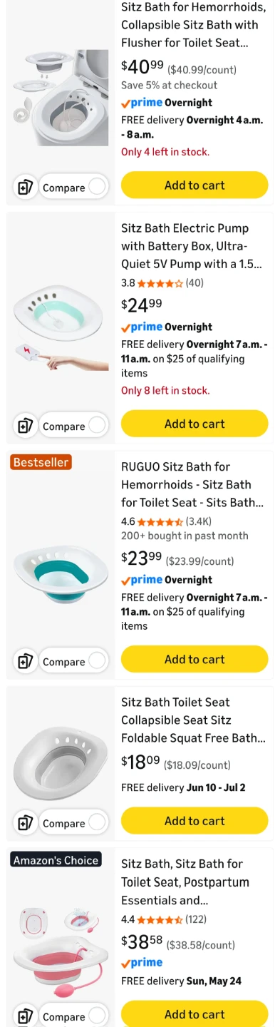 Brand-new, Never-used Collapsible Sitz Bath with Flusher - photo 5