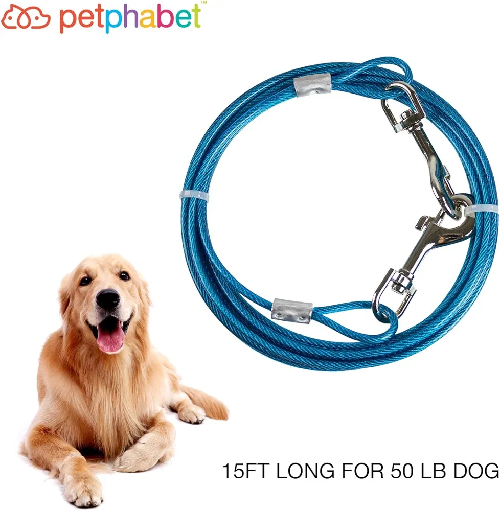 Petphabet Dog Tie-Out Cable - 15 ft - photo 4