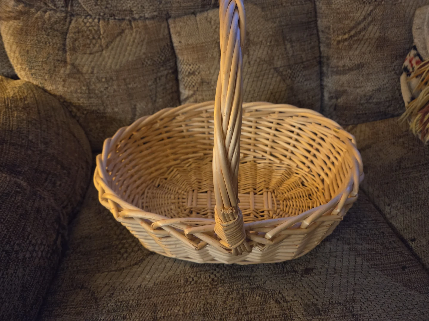 Wicker Basket with Handle