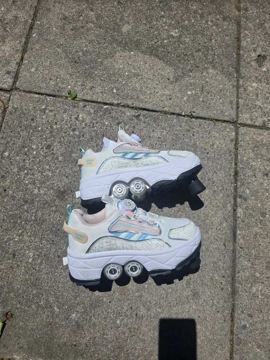 White Roller Shoes Size 7