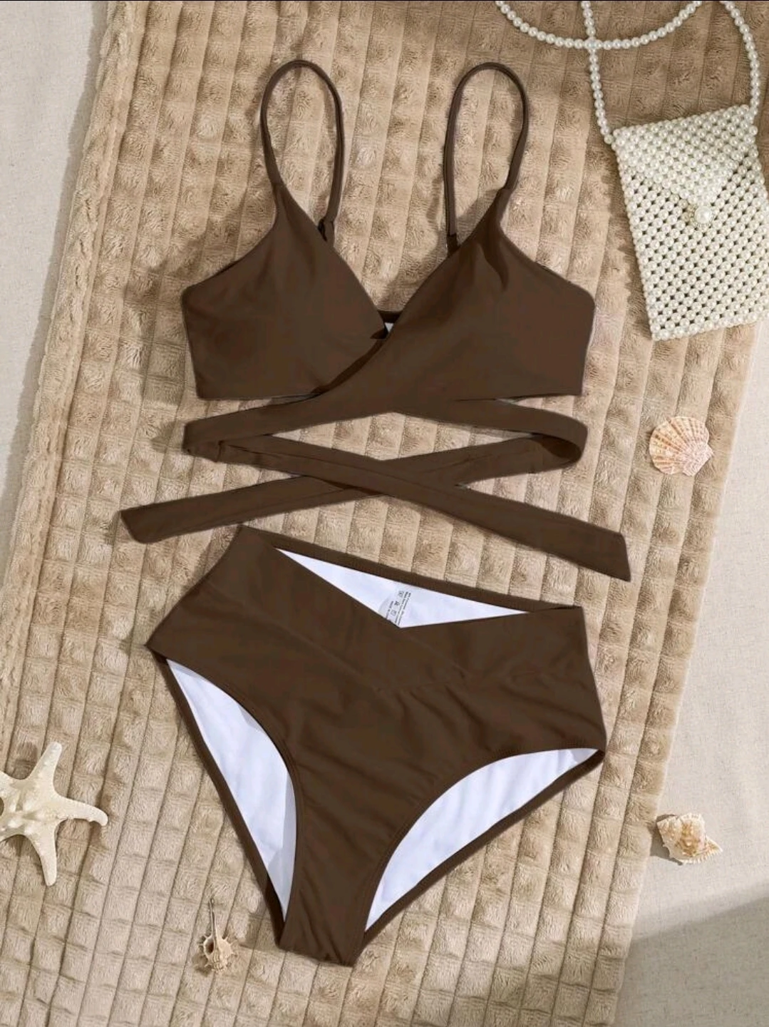 Brown High-Waisted Bikini Set - photo 2