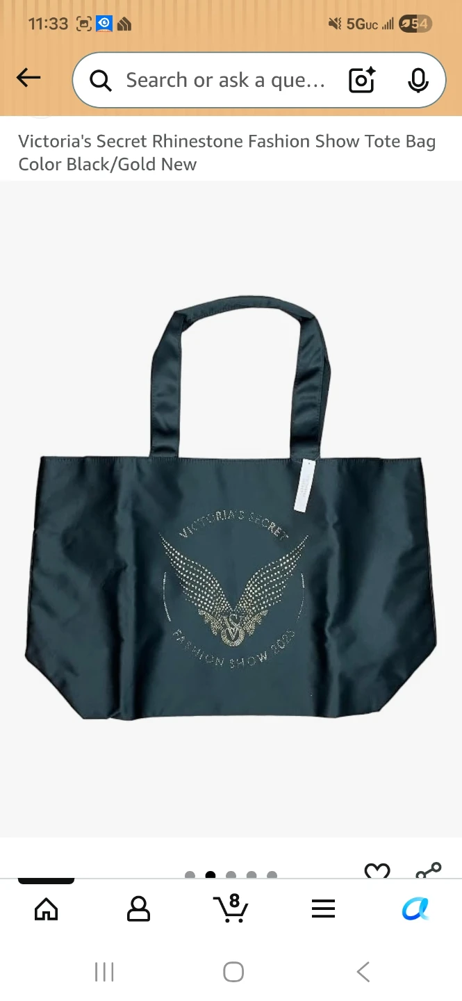 Victoria's Secret Rhinestone Fashion Show Tote Bag - Black/Gold