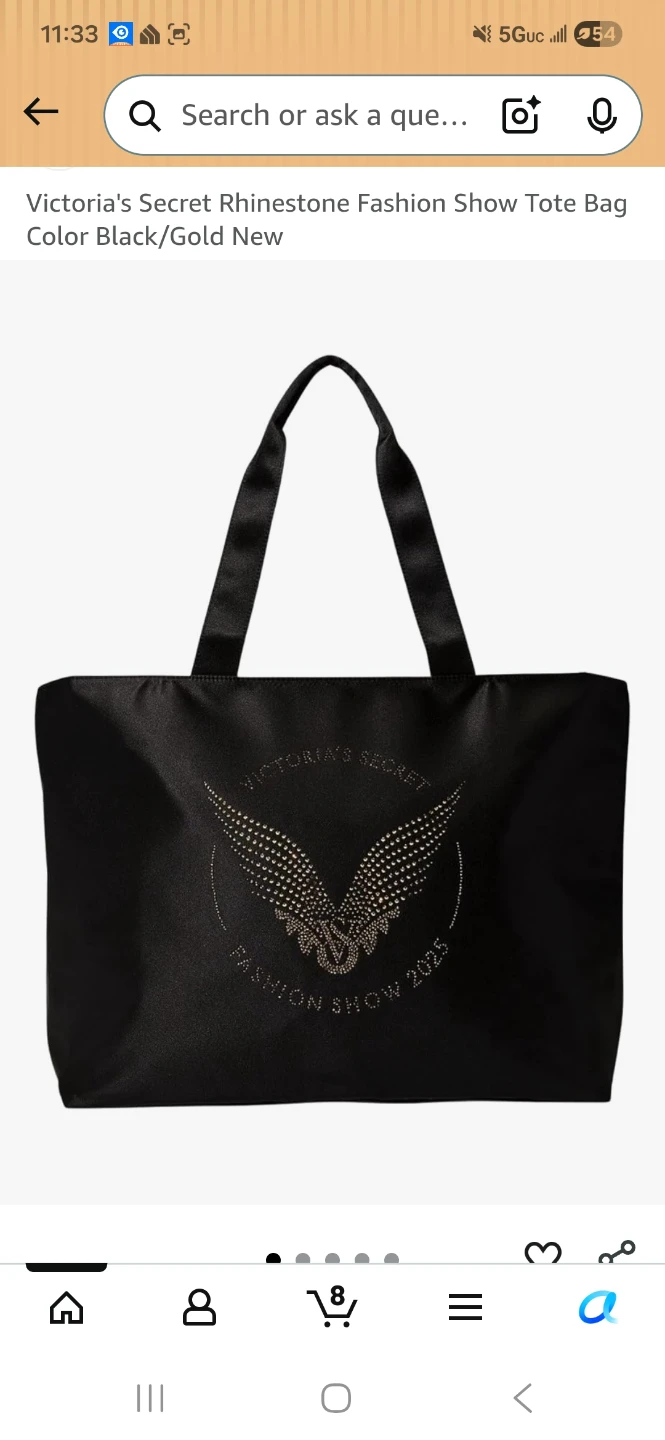 Victoria's Secret Rhinestone Fashion Show Tote Bag - Black/Gold - photo 3