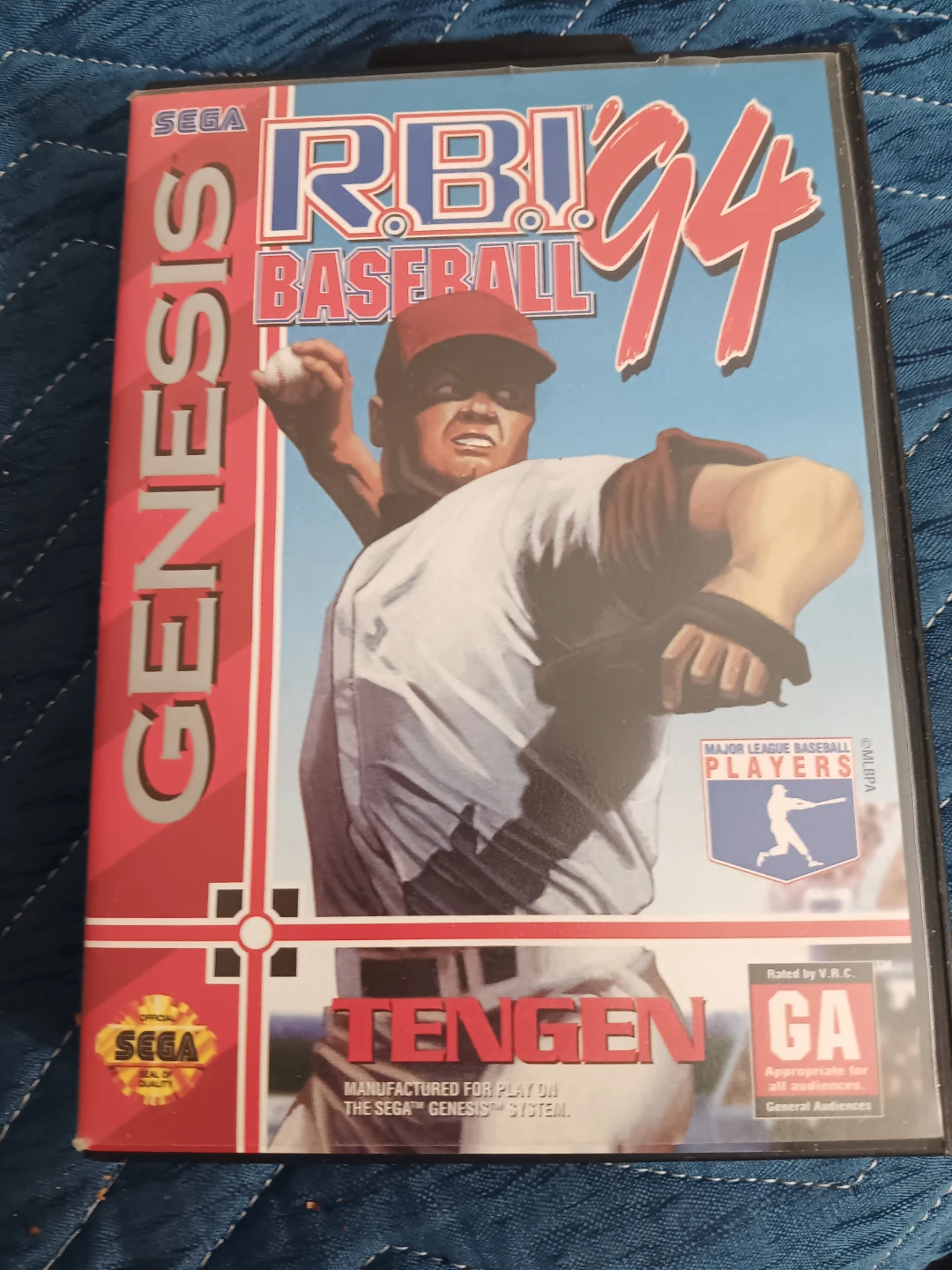 Sega Genesis RBI Baseball '94 Game Cartridge with Case