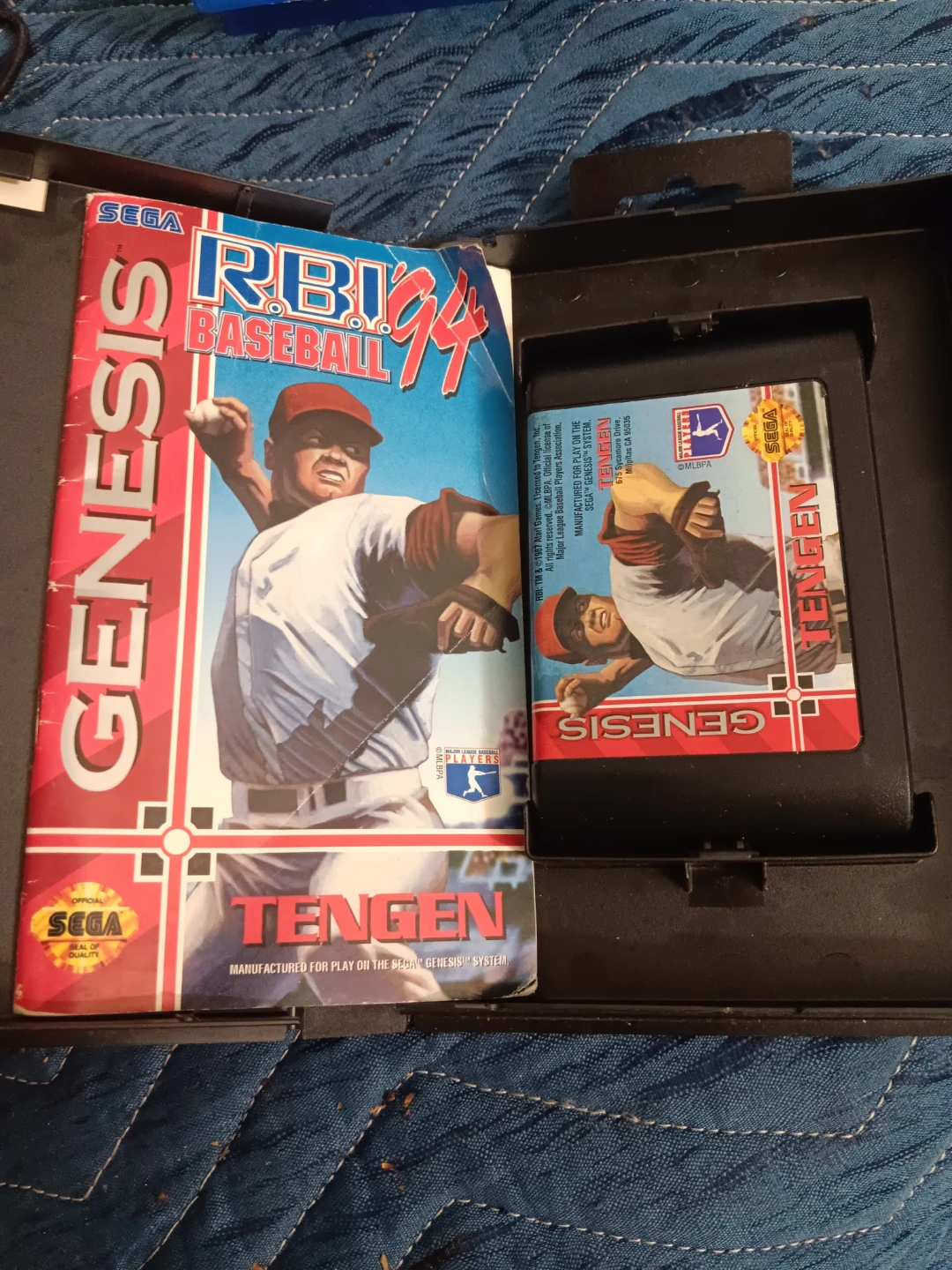 Sega Genesis RBI Baseball '94 Game Cartridge with Case - photo 2
