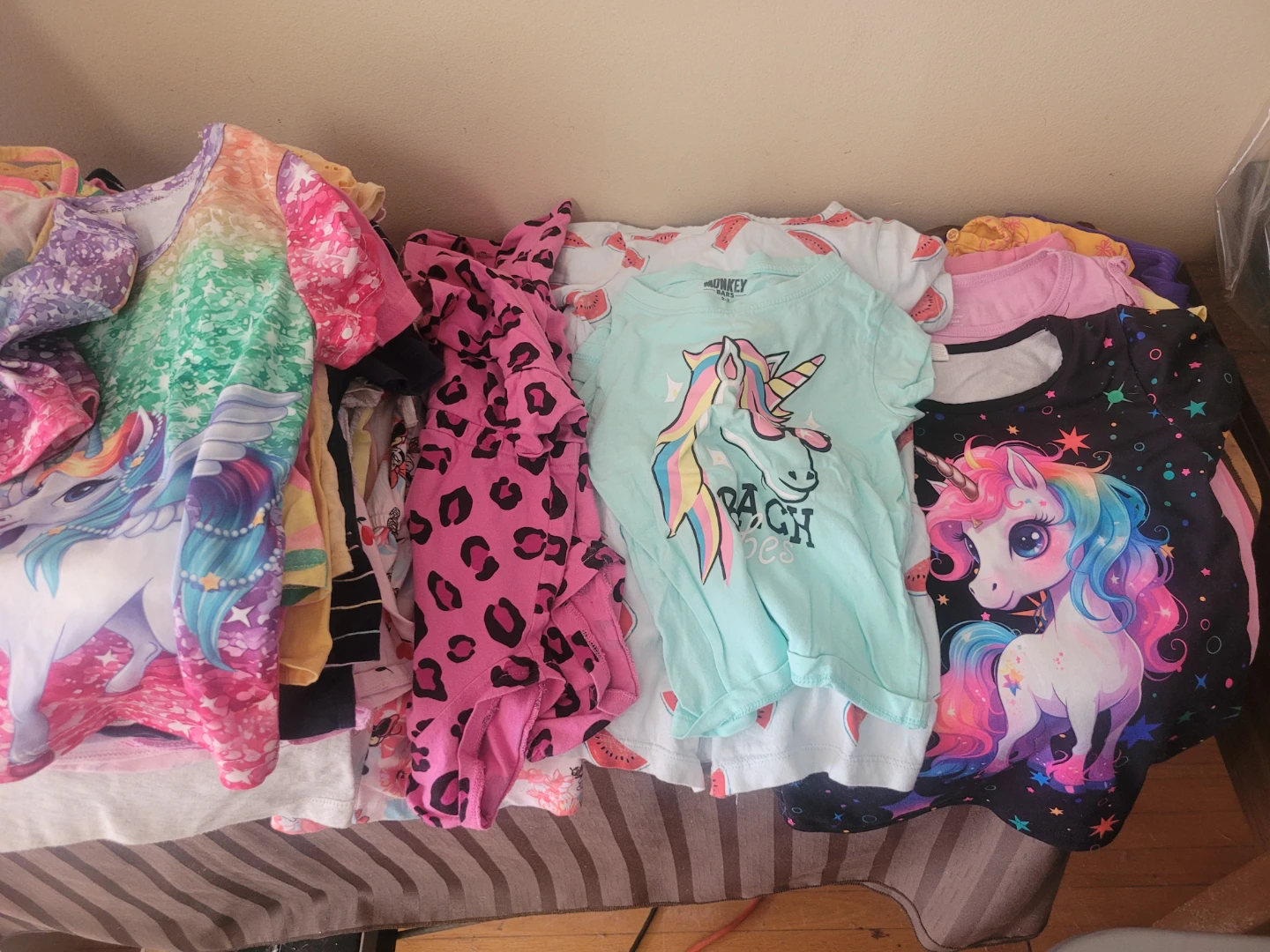 Lot 114 Kids Unicorn & Rainbow Print Clothing Lot - photo 2