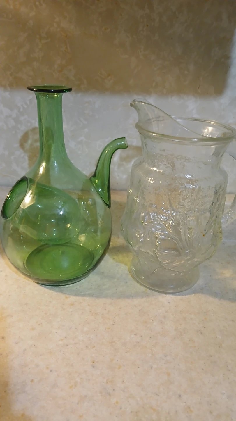 2 glass decanters  for $5.00