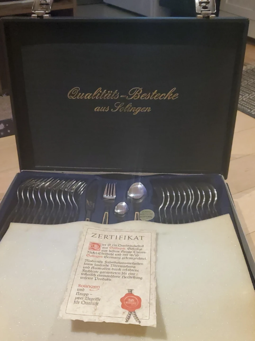 24 Karat Gold Plated Cutlery Set Qualitäts-Bestecke aus Solingen - photo 2