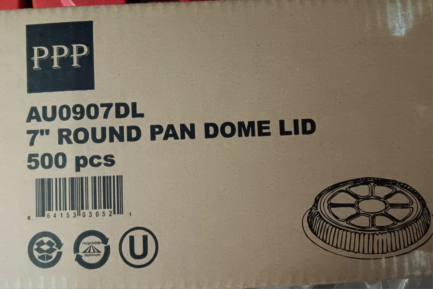 7" Round aluminum foil with lid containers - photo 2