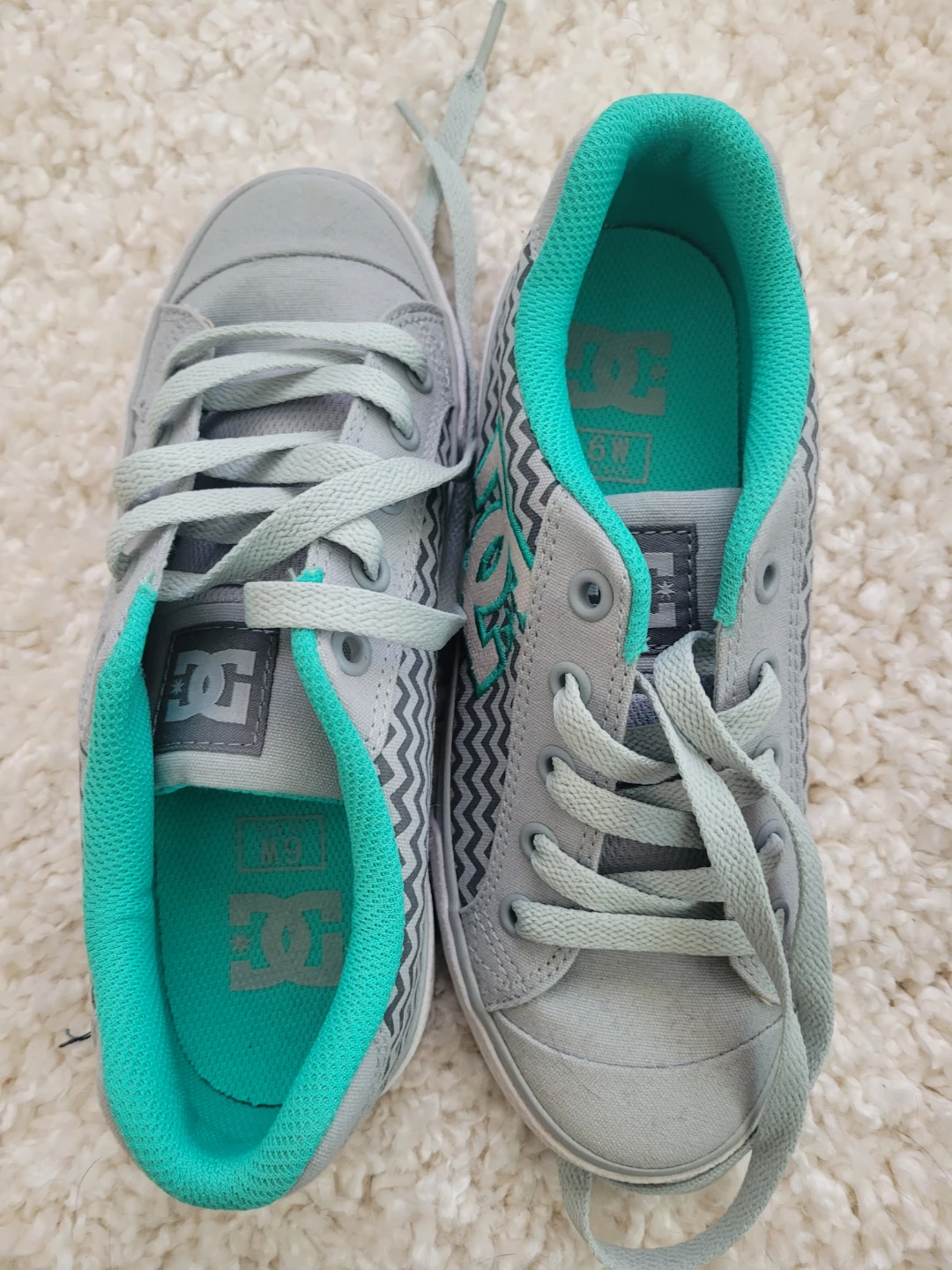 DC Shoes Chelsea SE Skate Shoes Grey Teal W6 /37 - photo 3