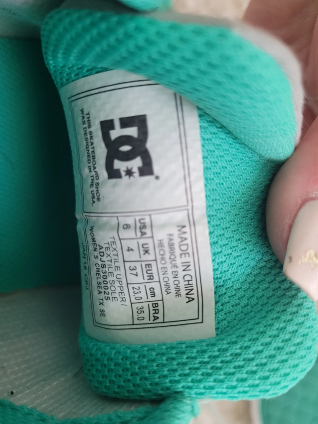 DC Shoes Chelsea SE Skate Shoes Grey Teal W6 /37 - photo 4