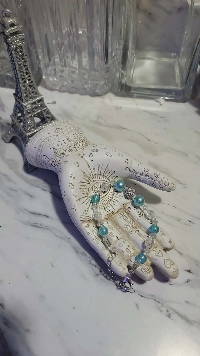 Handmade Beaded Bracelet with Eiffel Tower Charm - photo 2