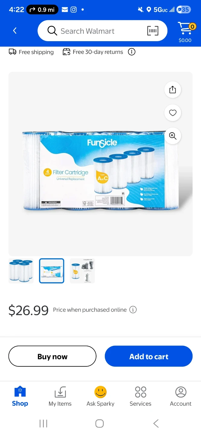 FunSicle Type A/C Pool Filter Cartridge 4-Pack - photo 4
