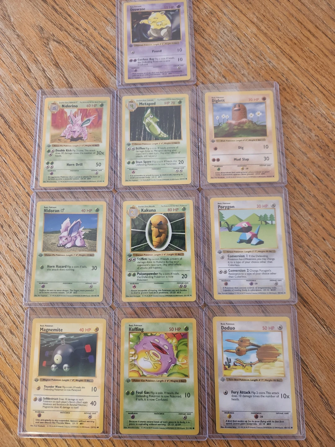 Base set 1st edition cards