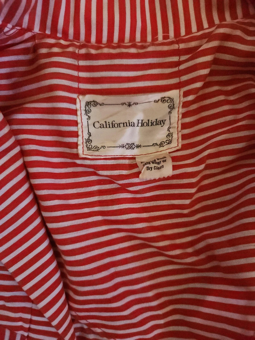 California Holiday Red and White Striped Dress - photo 3