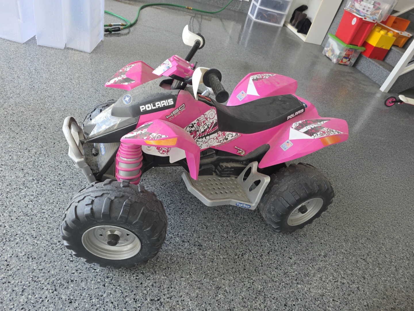 Pink Polaris 400 Ride-On Toy ATV - photo 3