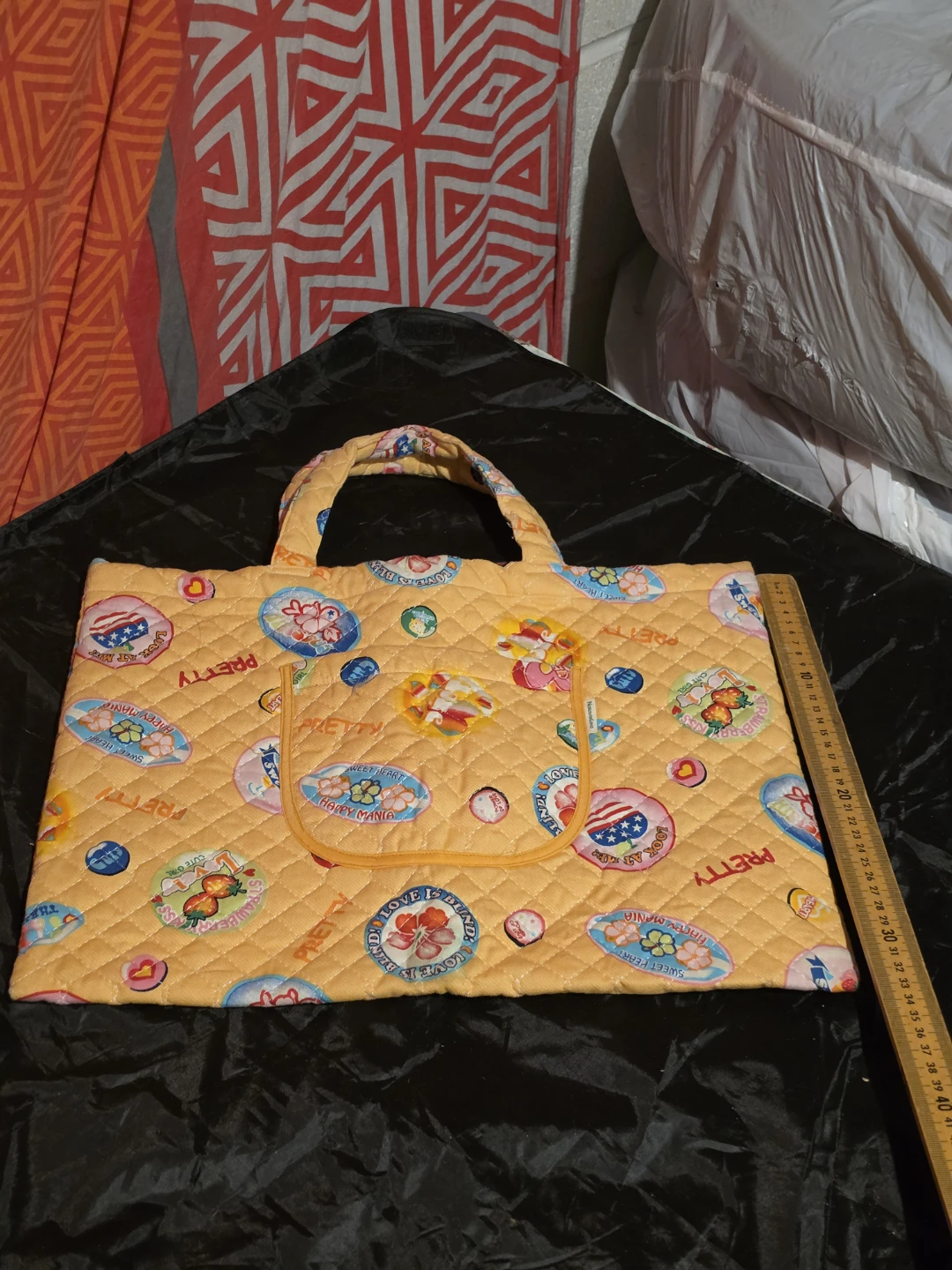 Quilted Tote Bag with Various Decals - photo 3