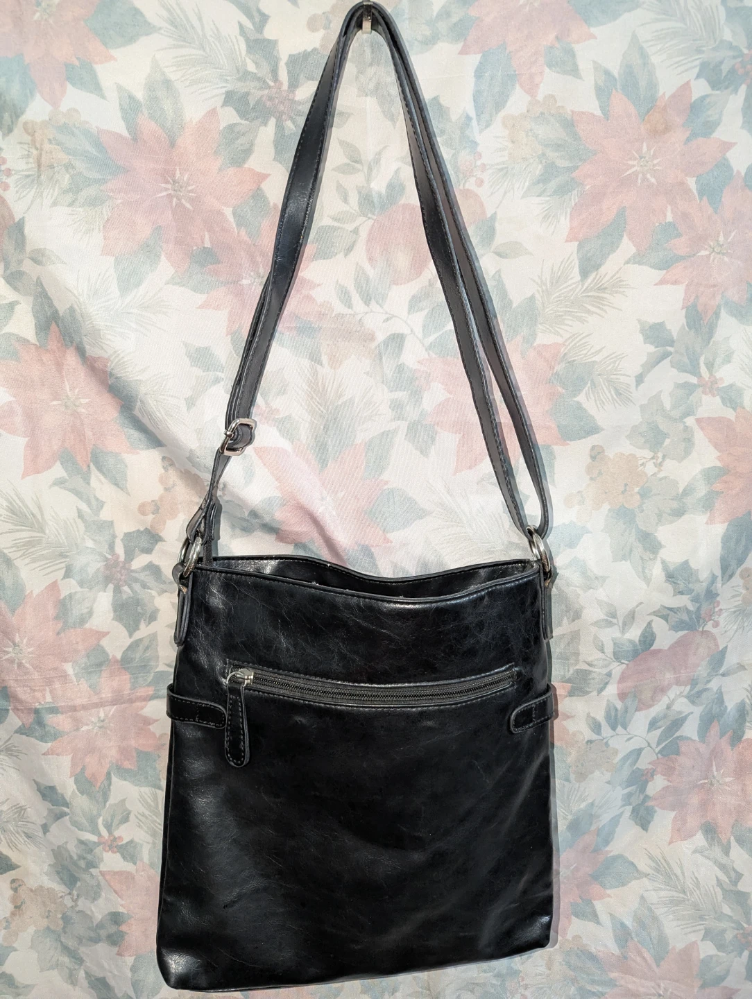 Jessica Black Leatherette Crossbody Bag - photo 3