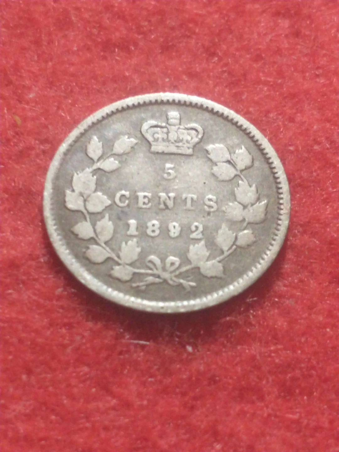 1892 Canada 5 Cents Silver Coin
