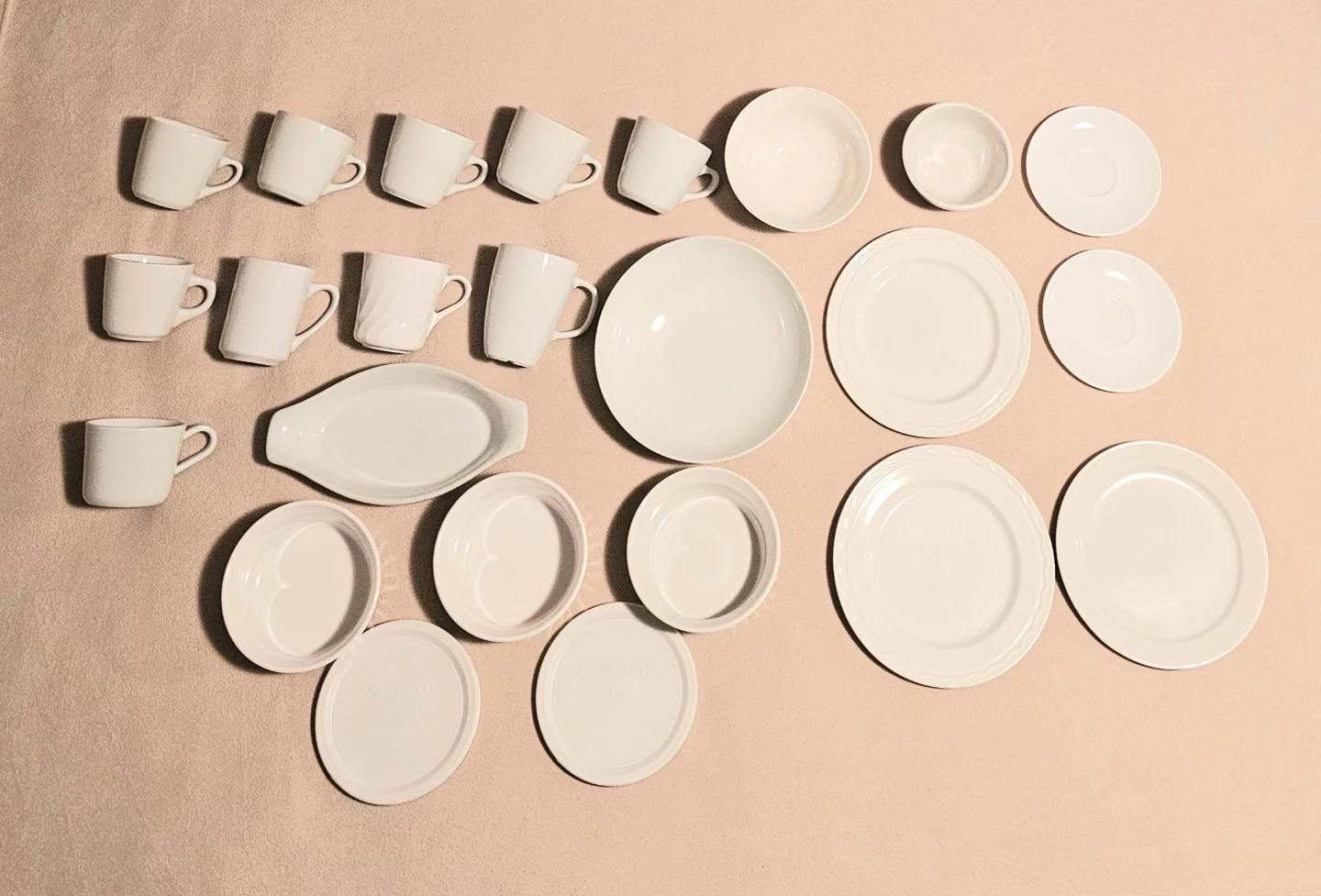 White Dishes & Mugs $10 for All 24 pieces
