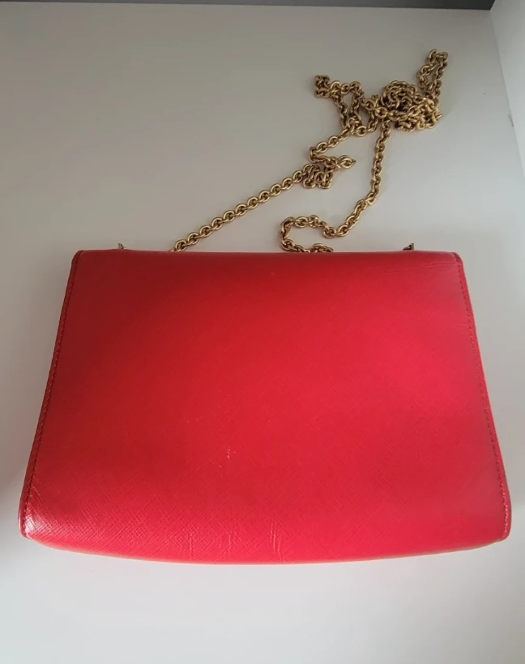 Salvatore Ferragamo Red Leather Vara Bow Chain Wallet - photo 2