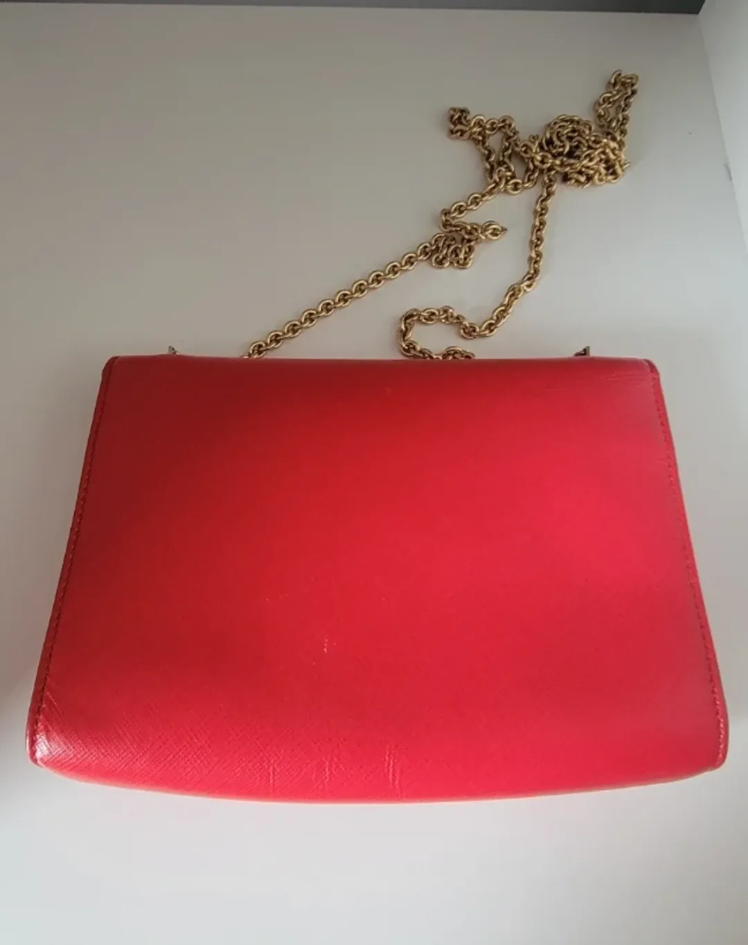 Salvatore Ferragamo Red Leather Vara Bow Chain Wallet - photo 2