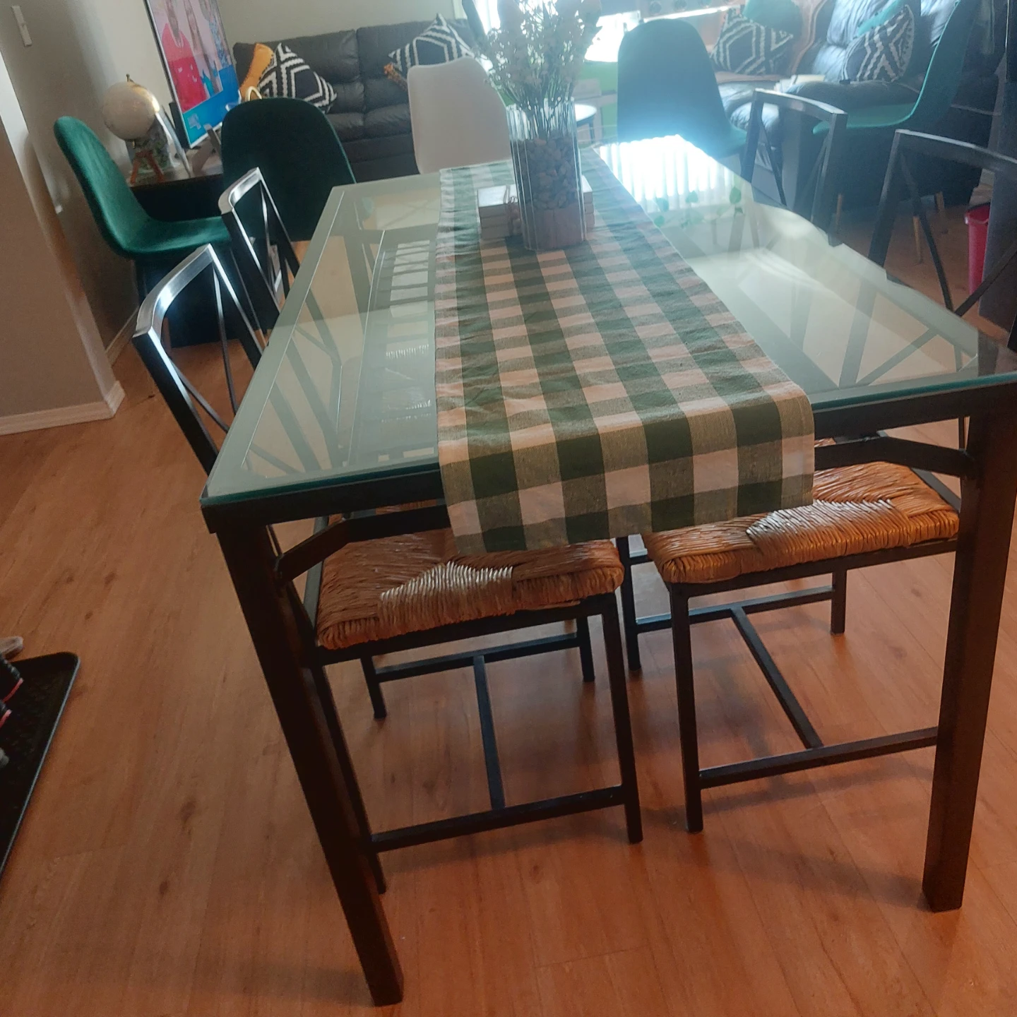 Glass Top Dining Table with 4 Chairs - photo 5