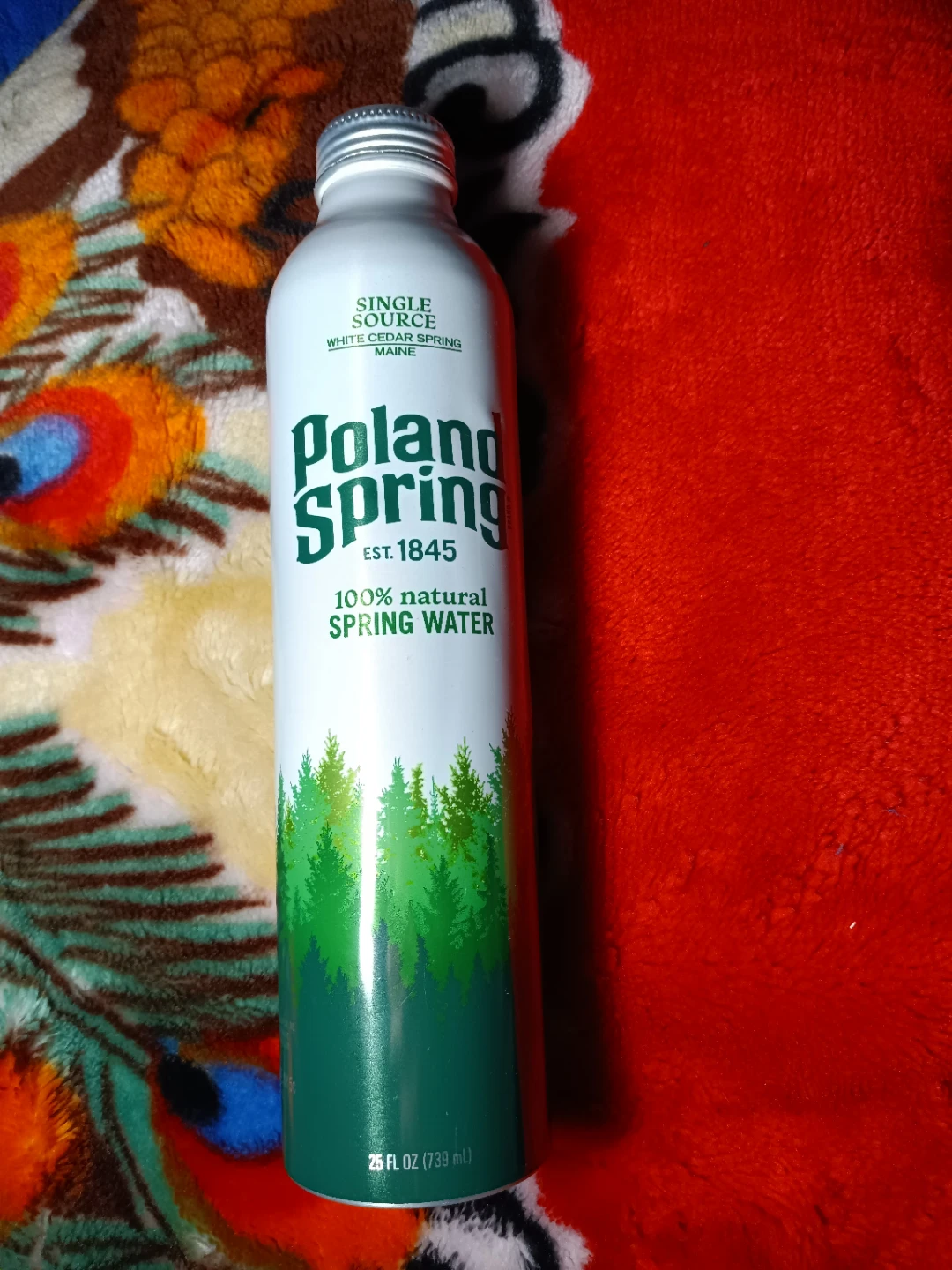 Poland Spring Aluminum Water Bottle. EMPTY