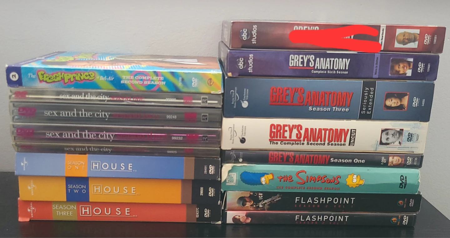 TV Series DVD's - Grey's Anatomy, Simpsons, $5 Per Season