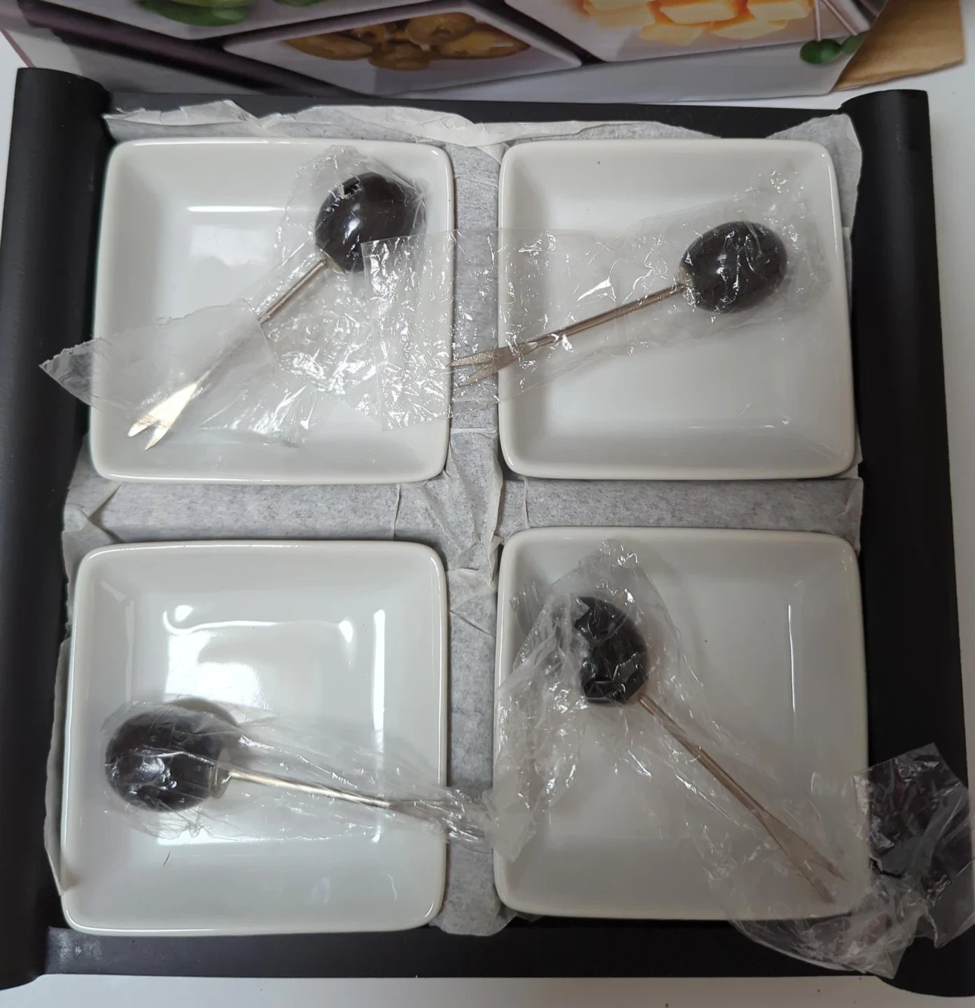 Square Appetizer Dip Bowl Set with Skewers - photo 2