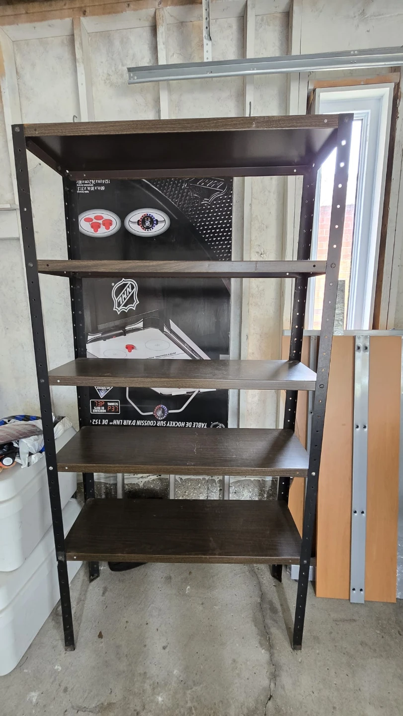 5-Shelf Metal and Wood Storage