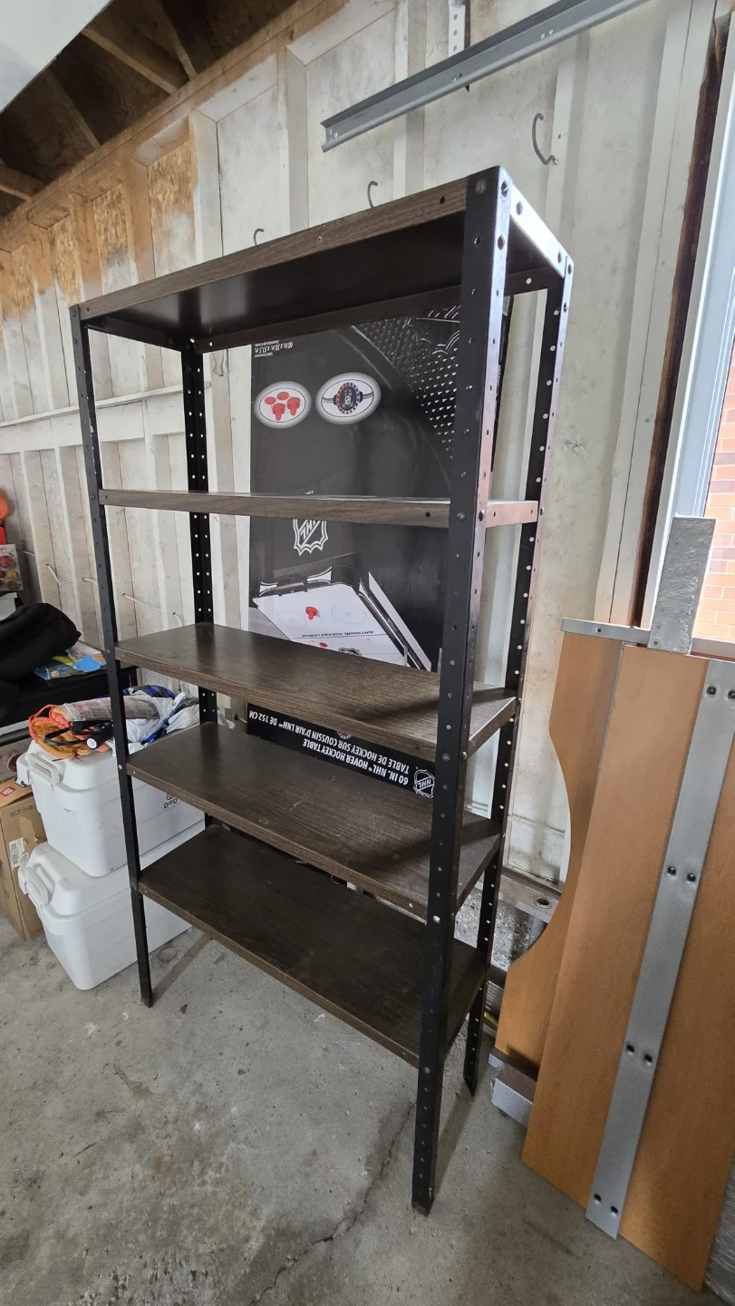 5-Shelf Metal and Wood Storage - photo 2