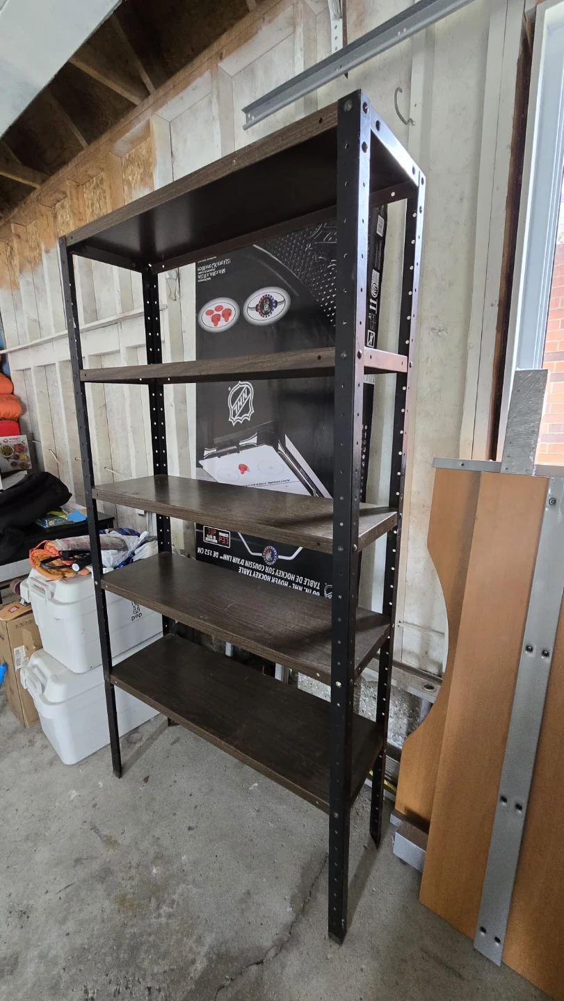 5-Shelf Metal and Wood Storage - photo 3