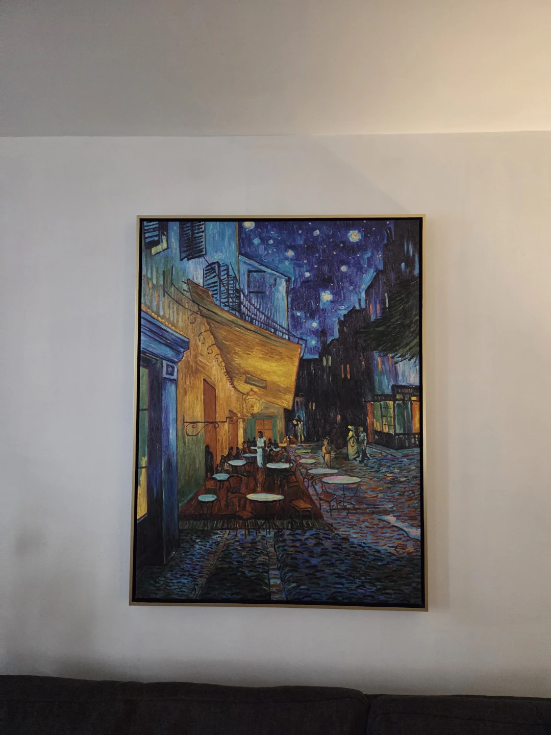 Vincent van Gogh Cafe Terrace at Night Framed Print