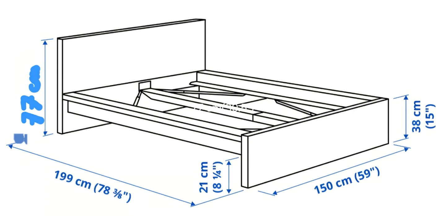 Ikea white bed - photo 2
