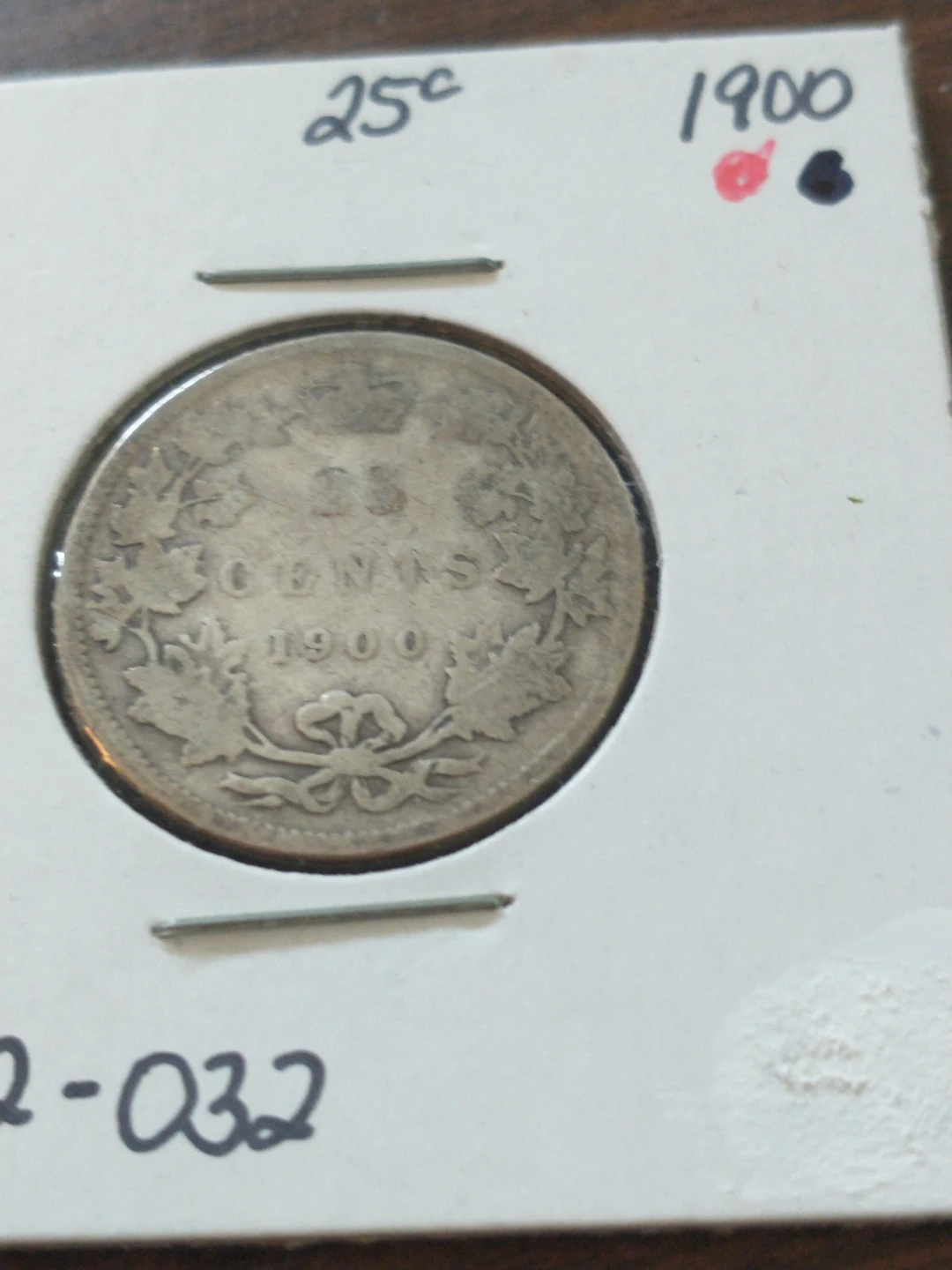 1900 Canada silver Victoria quarter