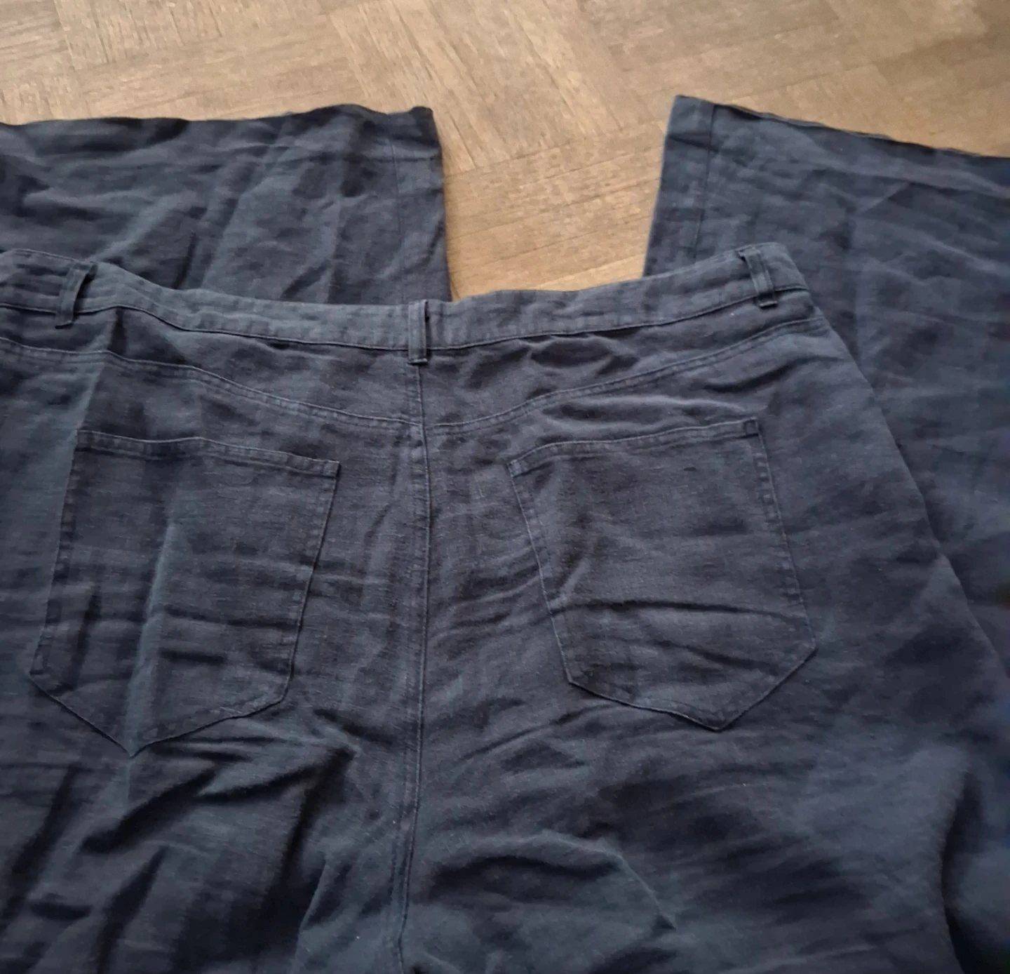 Tristan Blue Linen Wide Leg Pants Size 12 - photo 5