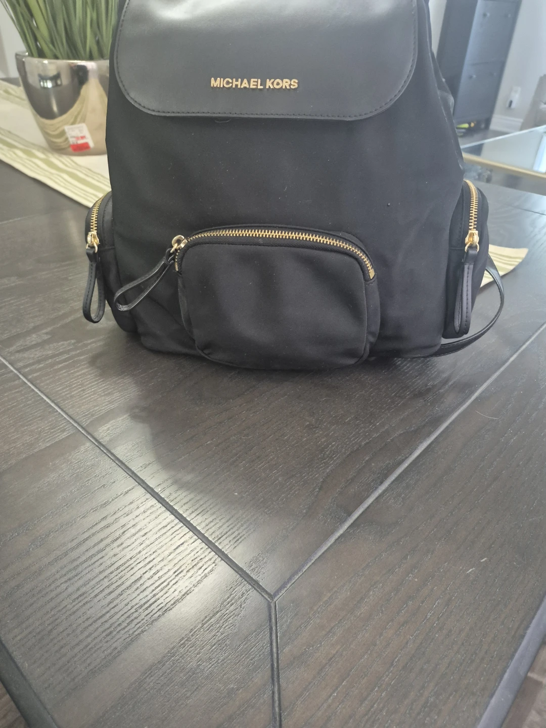 Michael Kors Black Nylon Backpack with Gold Hardware - photo 2