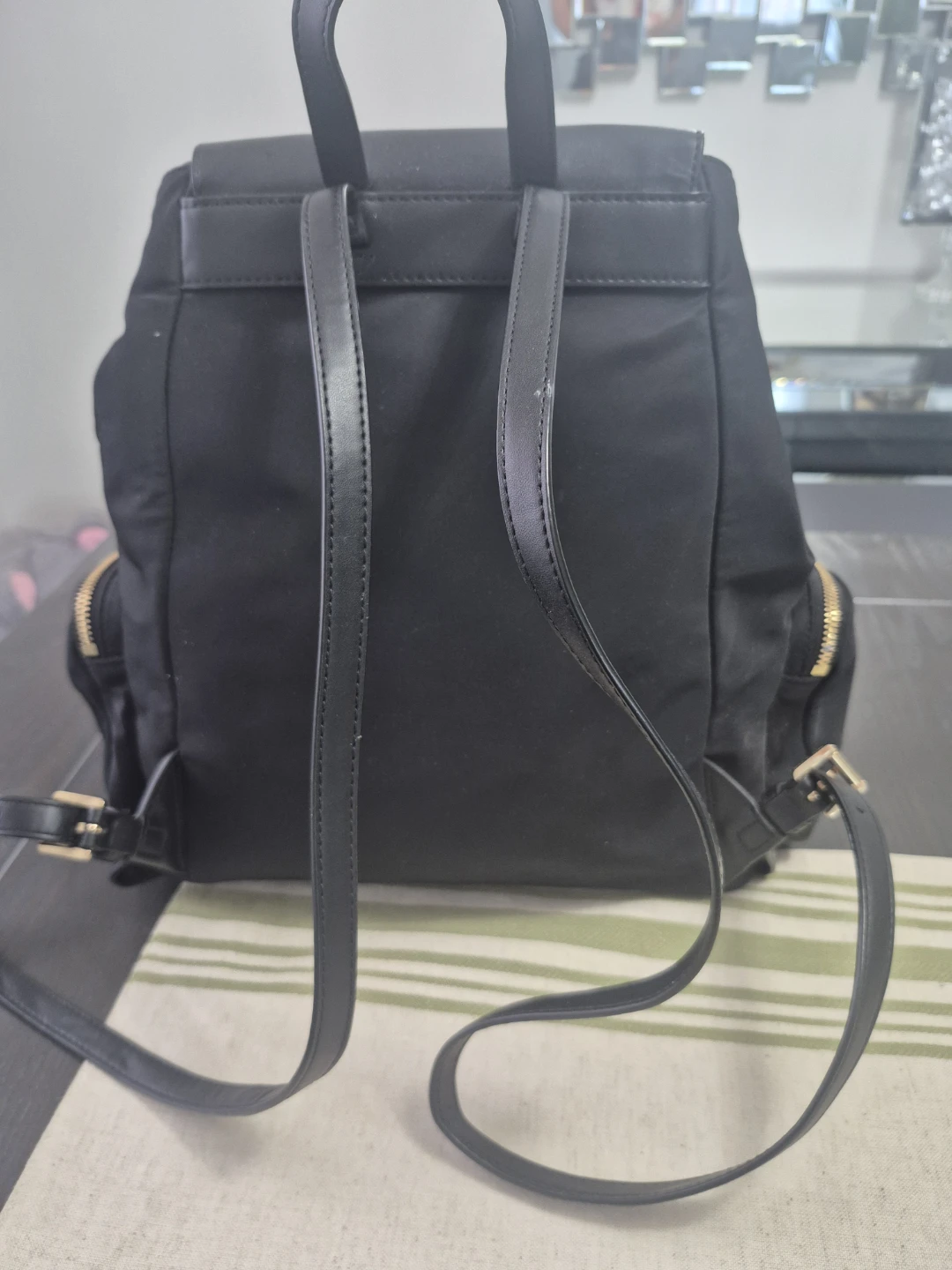 Michael Kors Black Nylon Backpack with Gold Hardware - photo 4