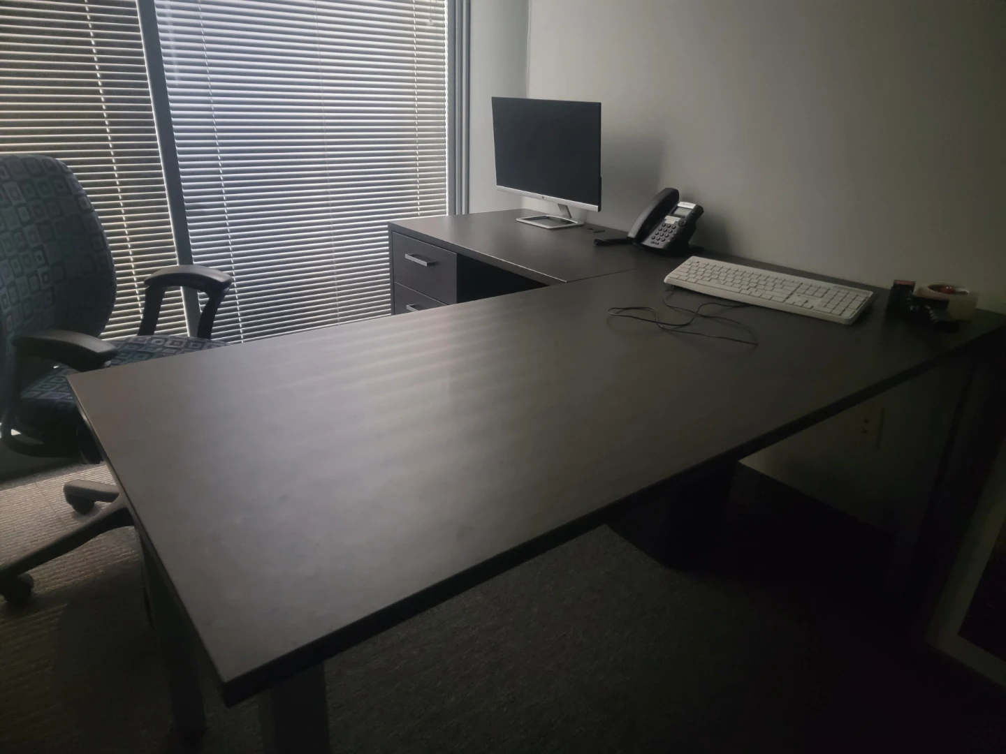 X2 Dark Grey L-Shaped Office Desk with Drawers - photo 2
