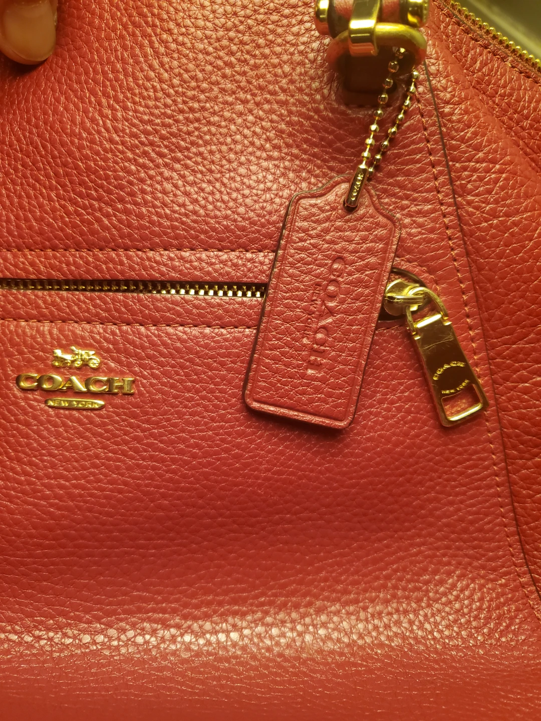 Coach Red Leather Handbag - photo 5