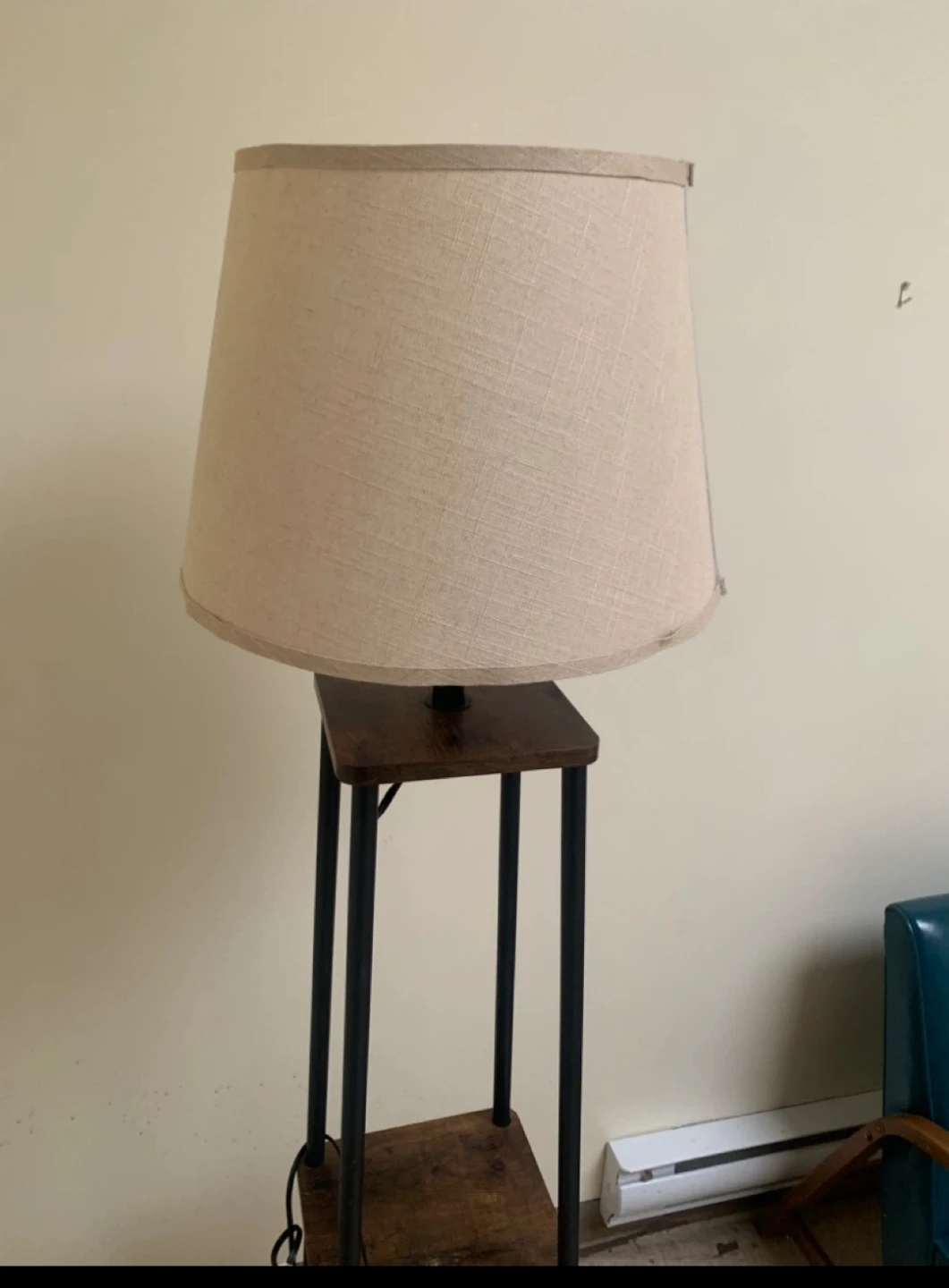 Wayfair Shelf Floor Lamp with Linen Shade - photo 3