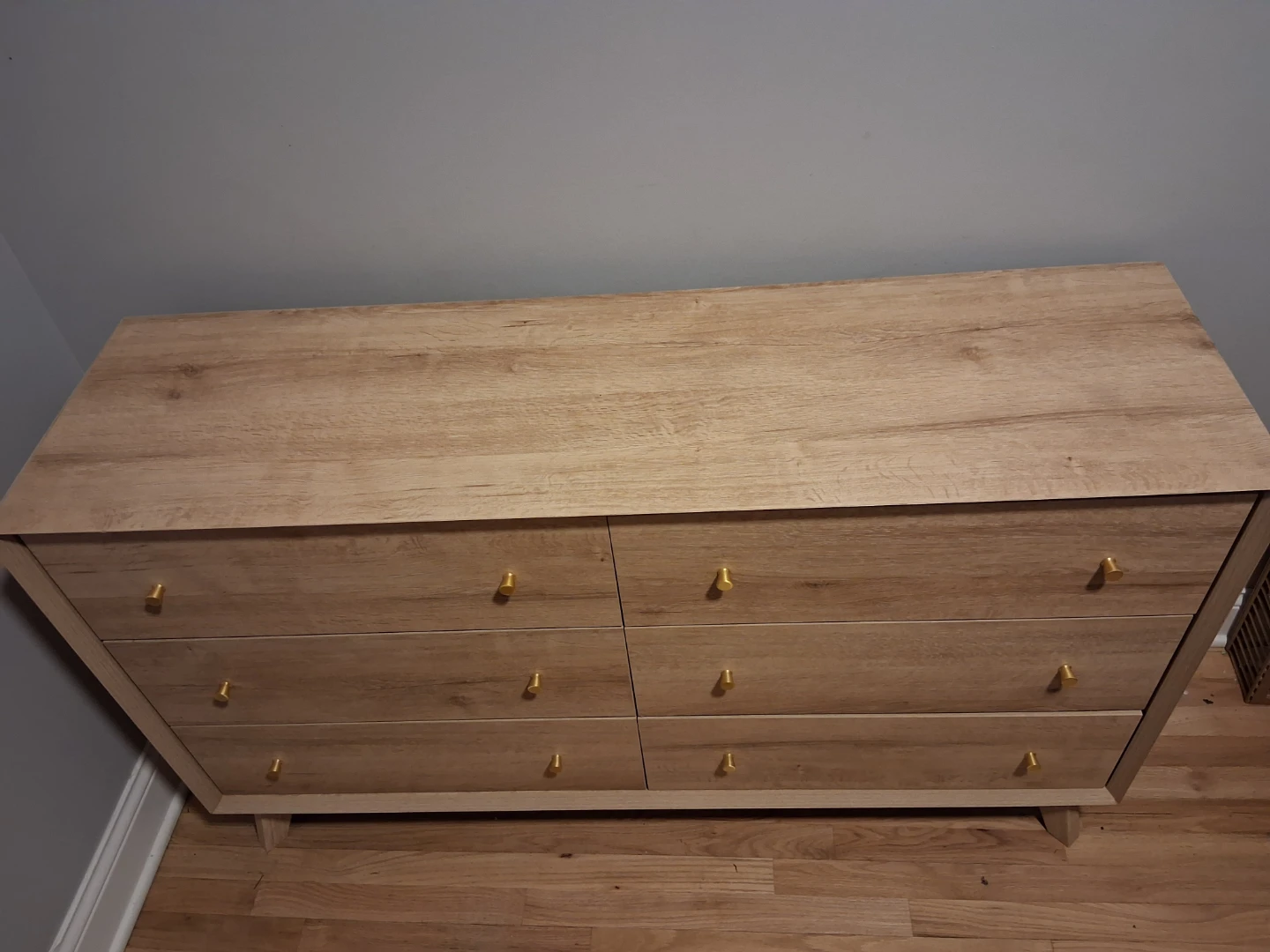 6-Drawer Dresser - Light Wood Finish - photo 2