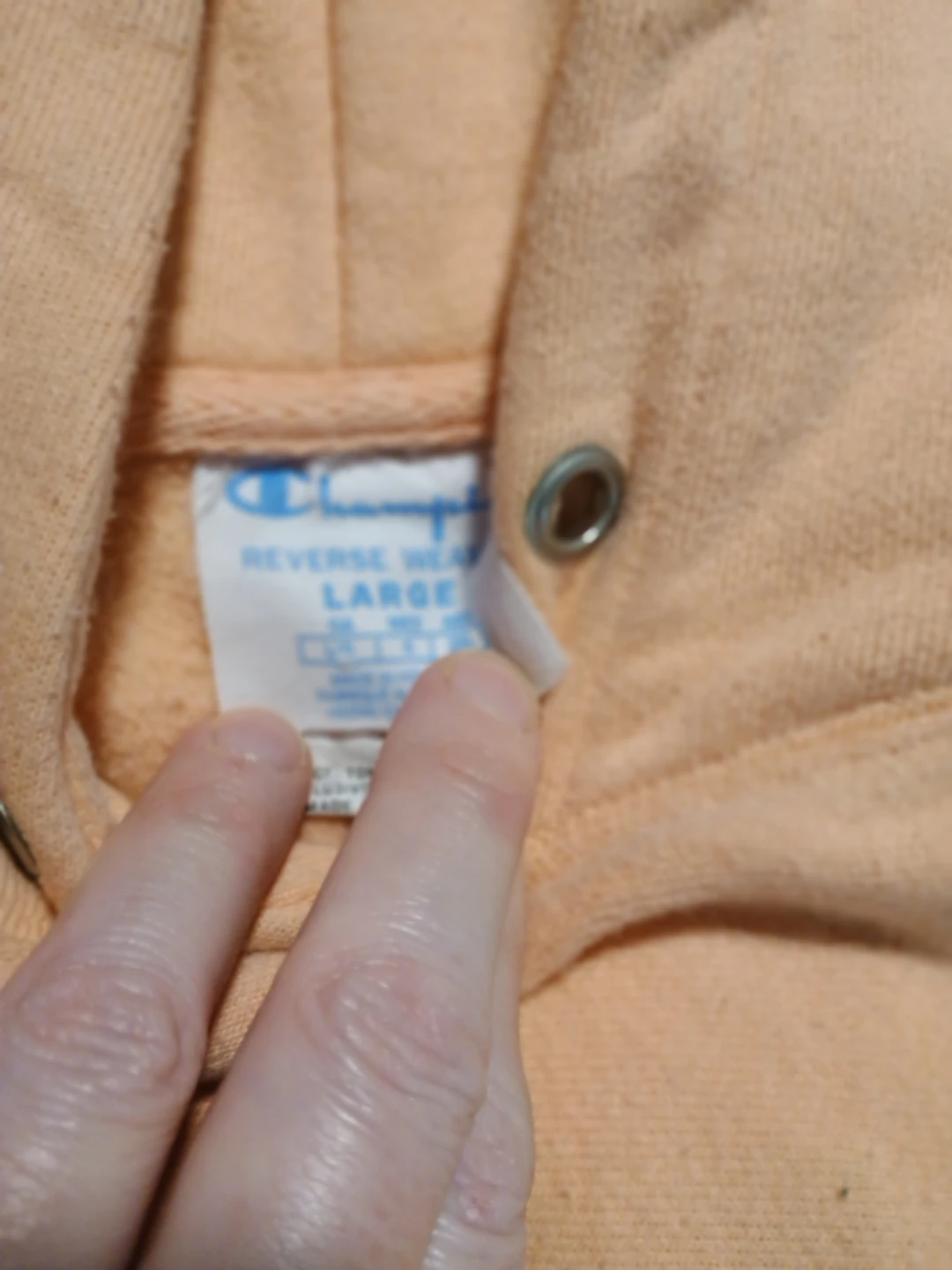 Champion Reverse Weave Cropped Hoodie - Peach - Large - photo 2